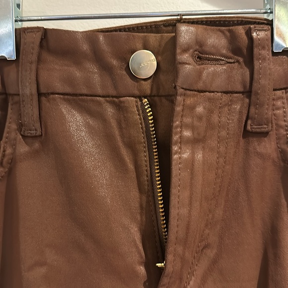 Faux brown leather flared pants (Joe’s Jeans) high rise, curvy bootcut - Picture 2 of 4